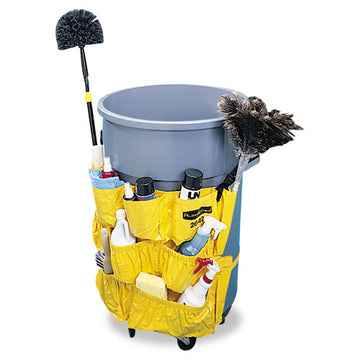 Rubbermaid® Commercial Brute Caddy Bag, 12 Pockets, Yellow freeshipping - TVN Wholesale